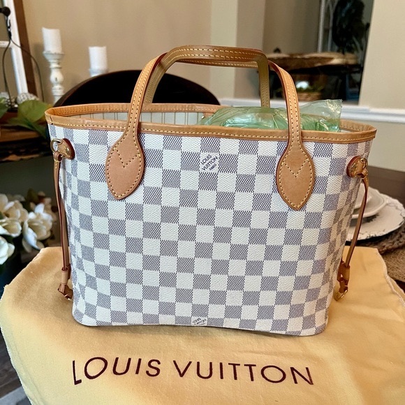 Louis Vuitton Handbags - LOUIS VUITTON Damier Azur Neverfull PM